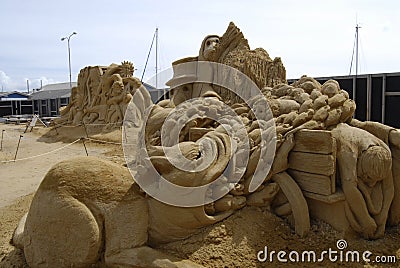 Sandsculpture festival Editorial Stock Photo