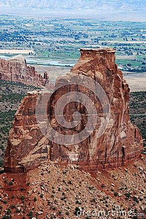 Sandstone formations in Colorado national Monument Stock Photo