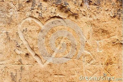 Sandstone Heart Stock Photo