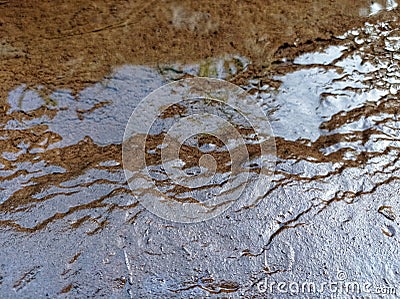 Sandstone that is inundated by river water Stock Photo