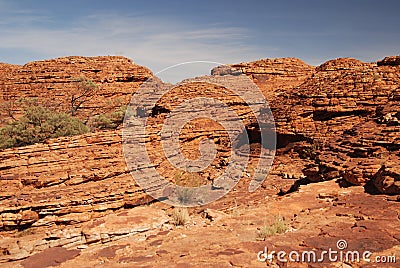 The sandstone layers at The Beehive domes Stock Photo