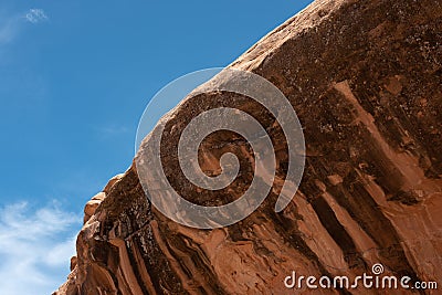 Sandstone Overhang with Copyspace Stock Photo