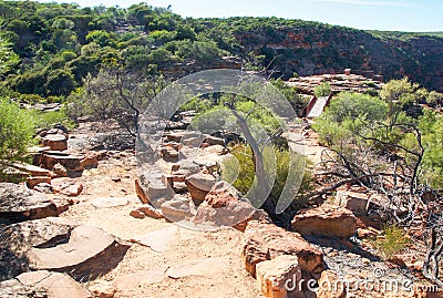 Sandstone Path to Z-Bend Lookout Stock Photo