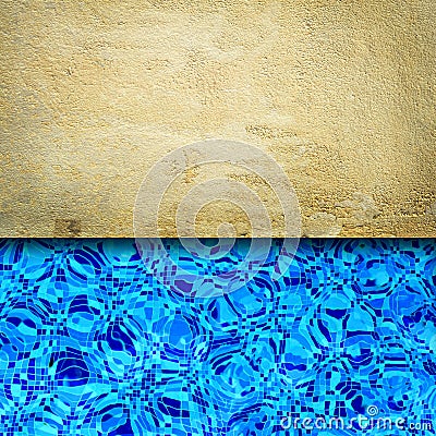 Sandstone pool edge Stock Photo