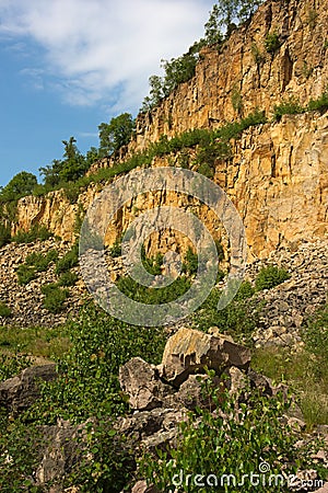 Sandstone quarry Stock Photo