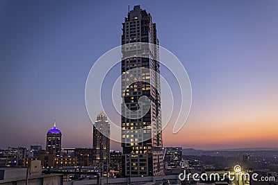 Sandton City Skyline Editorial Stock Photo