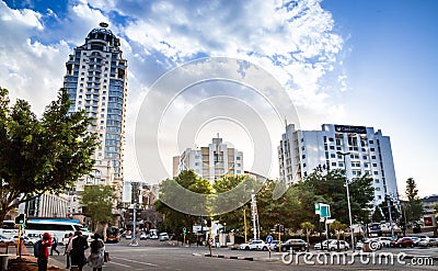 Sandton Johannesburg in evening light Editorial Stock Photo