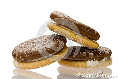 Sandwich biscuit Stock Photo