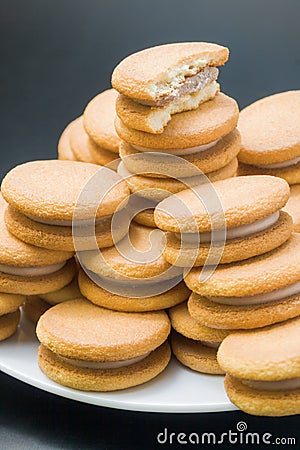 Sandwich biscuits Stock Photo