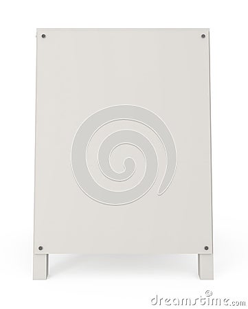 Sandwich board isolated on white Cartoon Illustration