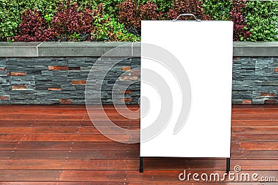 Sandwich board mock up outdoor advertising template. Stock Photo