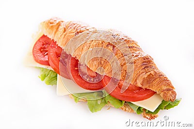 Sandwich croissant Stock Photo