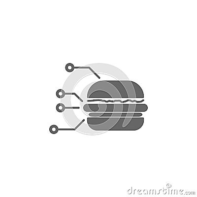 a sandwich diagram icon. Simple glyph of charts and diagrams set for UI and UX, website or mobile application on white Stock Photo