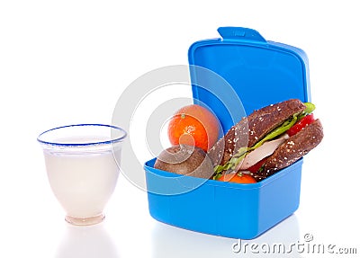 Sandwich and fruits Stock Photo