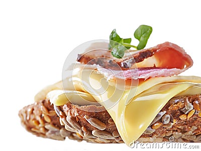 Sandwich with melted cheese Stock Photo