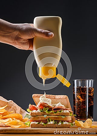 Sandwich recipe Stock Photo