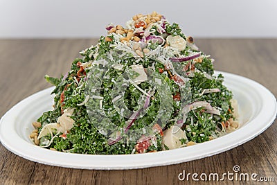 Sandwich or salad served on a wooden table Stock Photo