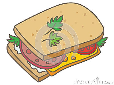 Sandwich Vector Illustration