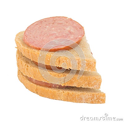 Sandwich with sassage Stock Photo