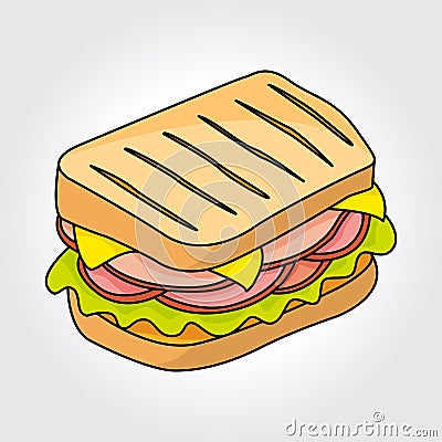 Sandwich vector icon. Vector Illustration