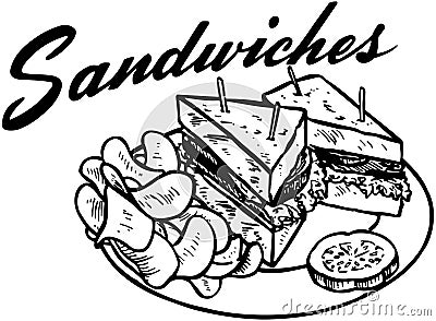 Sandwiches 2 Vector Illustration