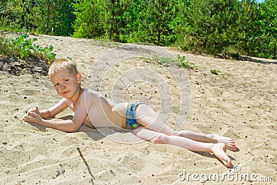 Sandy beach Stock Photo