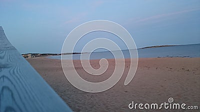 Sandy beach at dawning Stock Photo