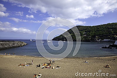 Coastline at the port of Angra de Heroismo, Terceirra Island, Azores Stock Photo