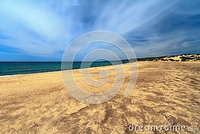 Sandy beach in Piscinas, Italy Stock Photo