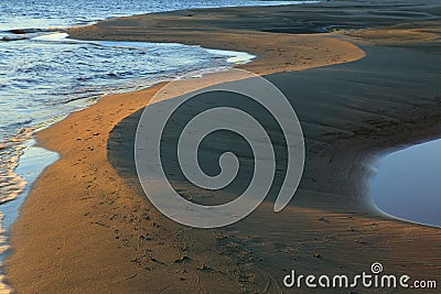 The sandy beaches. Stock Photo