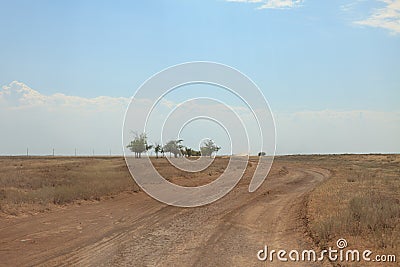 Sandy country road Stock Photo