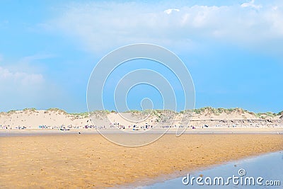 Sandy Formby Beach near Liverpool on a sunny day Stock Photo