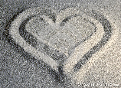 Sandy Heart II Stock Photo