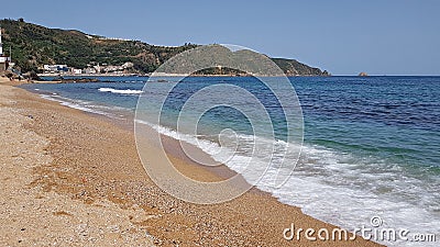 Sandy Mediterranean beaches near the Algerian city of Skikda in April 2018 Editorial Stock Photo