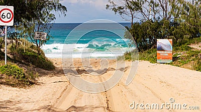 A Sandy Path the the Beach Editorial Stock Photo