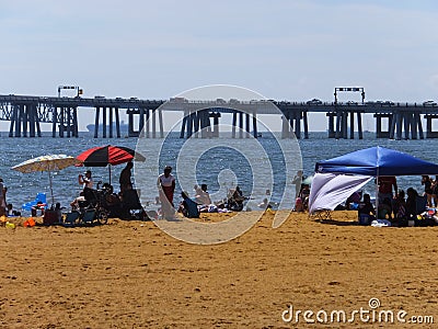 Sandy Point State Park in Maryland Editorial Stock Photo