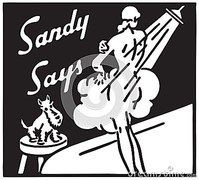 Sandy Says 11 Vector Illustration