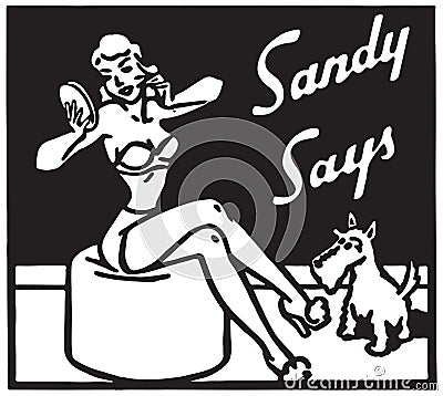 Sandy Says 10 Vector Illustration