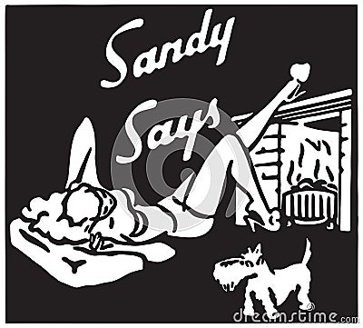 Sandy Says 15 Stock Photo