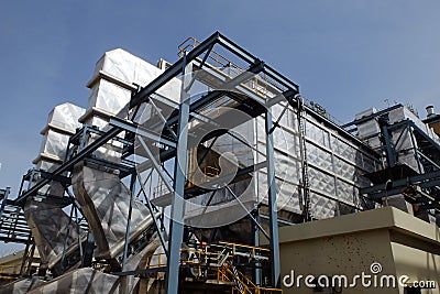 Coal Fired Power Plant Project. Building and facility construction. Editorial Stock Photo