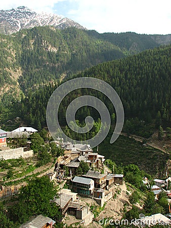 Sangla Valley in Himachal Pradesh Stock Photo