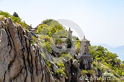 Sanhuang Basilica on the top of Songshan Mountain, Dengfeng, Henan, China Stock Photo