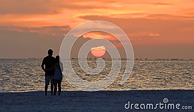 Sanibel Island Sunset Stock Photo