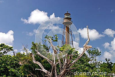 Sanibel Lighhouse Stock Photo