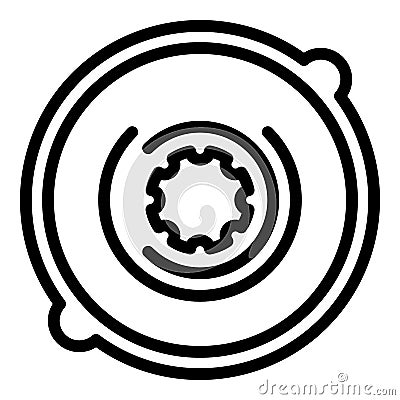 Sanitary manhole icon, outline style Vector Illustration