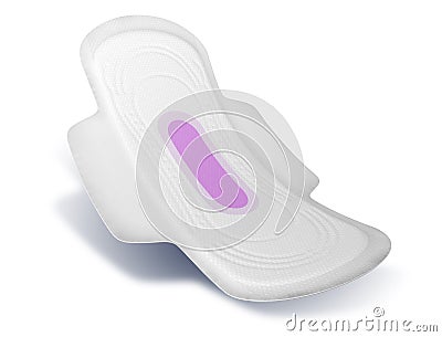 Sanitary Pad Perspective Stock Photo