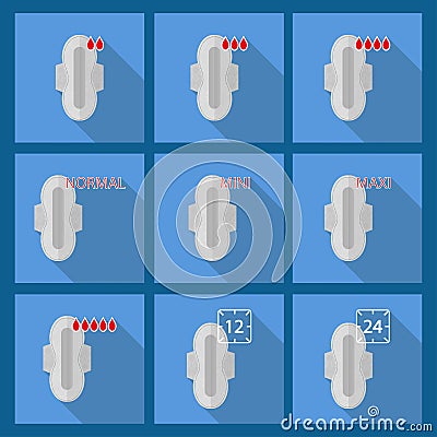 Sanitary pad Vector Illustration