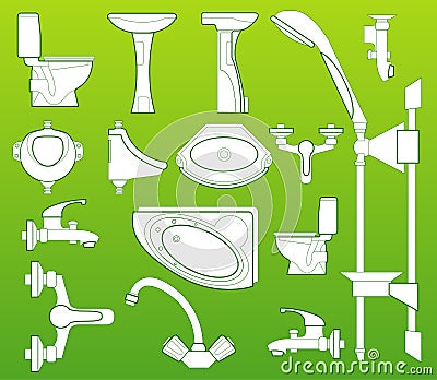 Sanitary technician. Vector Illustration