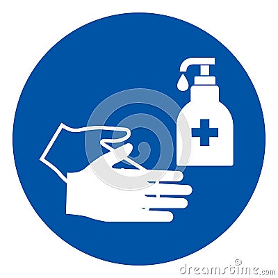 Sanitise Hands Symbol Sign, Vector Illustration, Isolate On White Background Label. EPS10 Vector Illustration