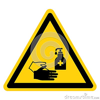 Sanitise Hands Symbol Sign, Vector Illustration, Isolate On White Background Label. EPS10 Vector Illustration